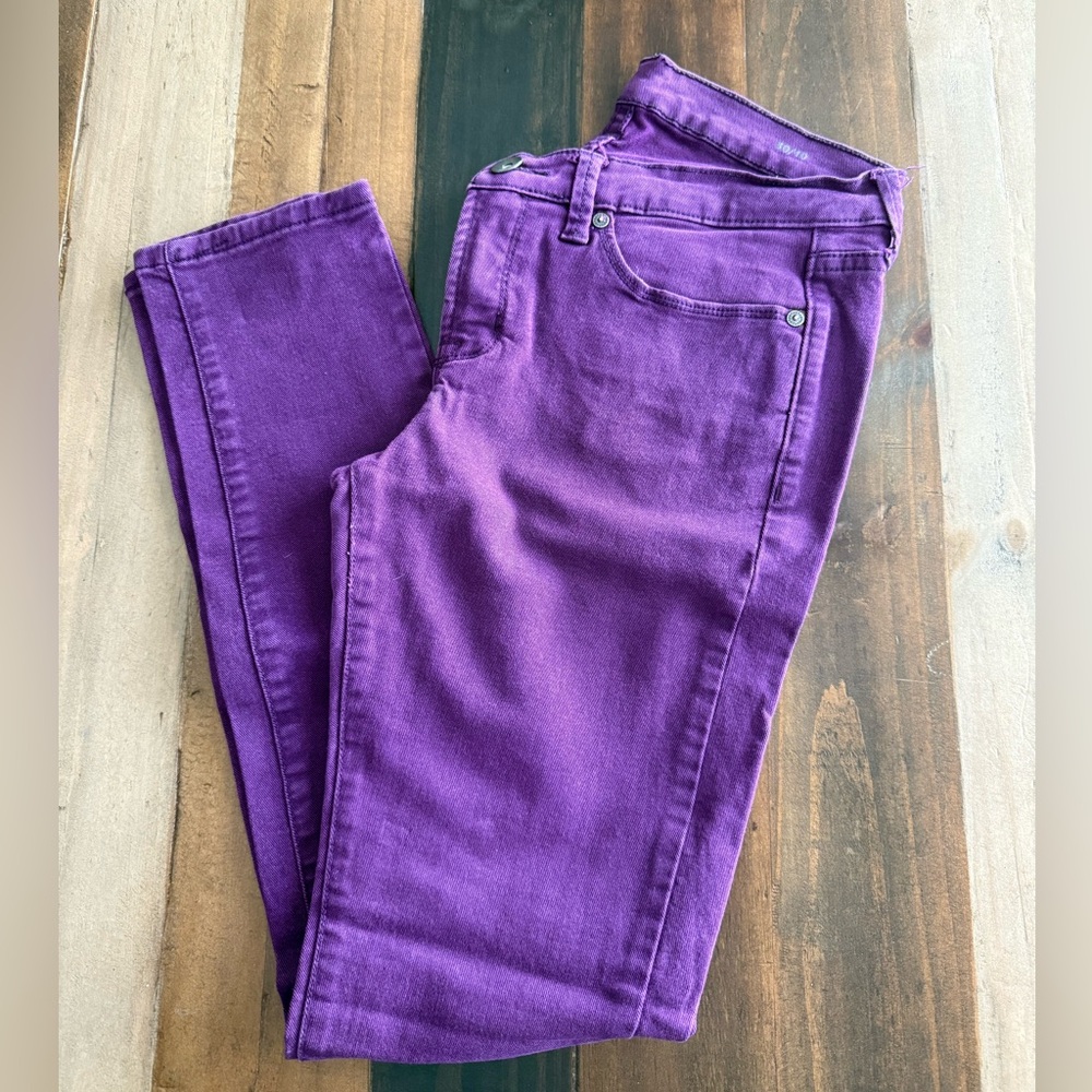 JC Penney purple skinny jeans